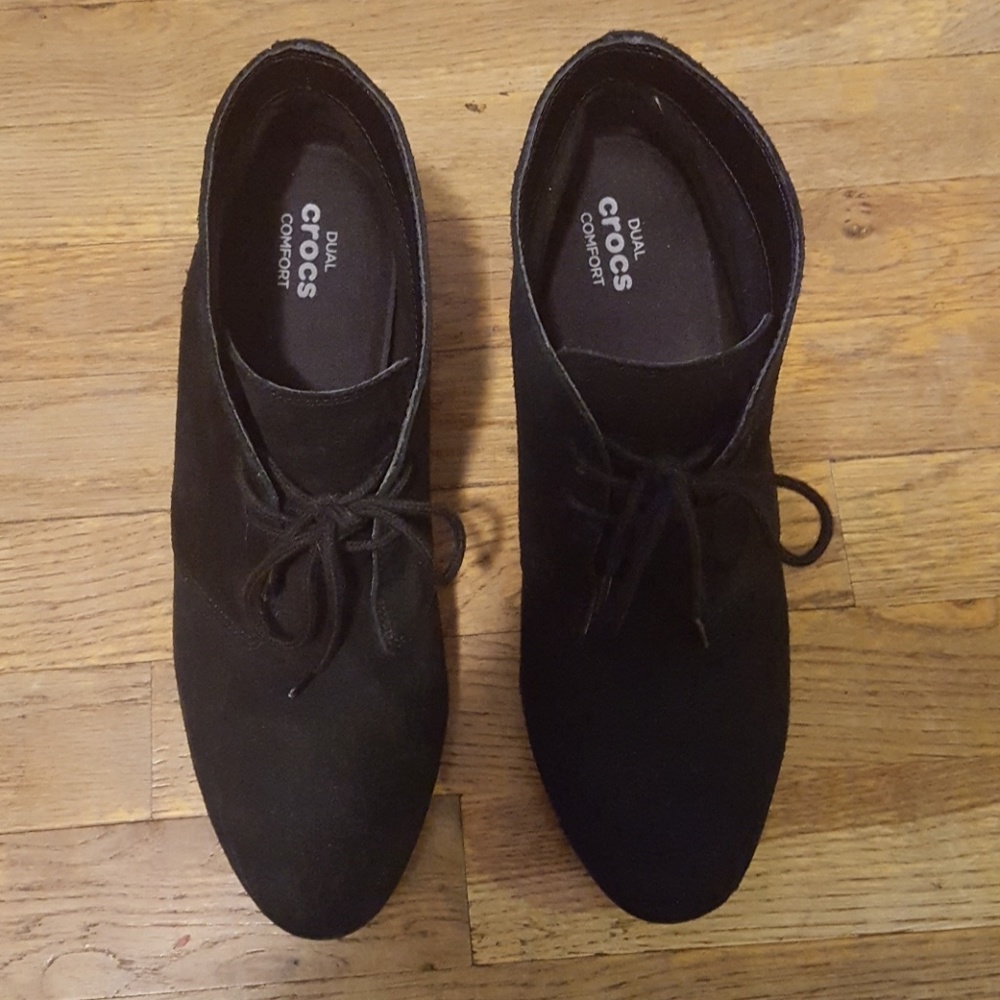 Crocs Black Wedge Shootie